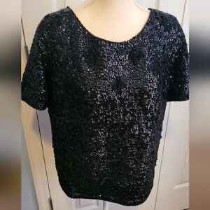 Holiday Vintage hand-beaded 1960s formal top